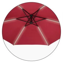 LED Solar Ampelschirm Mali Rot Ø330cm -Gartenmöbel Und Dekoration Geschäft 96acece972bee8867b3ceb08275e967c de 107014d 10 1