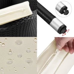 Polyrattan Garten-Sitzgruppe Riga 7-tlg. Schwarz -Gartenmöbel Und Dekoration Geschäft 96add7d7054ff1561e6c30bd33ac5666 de 992866d 17 1