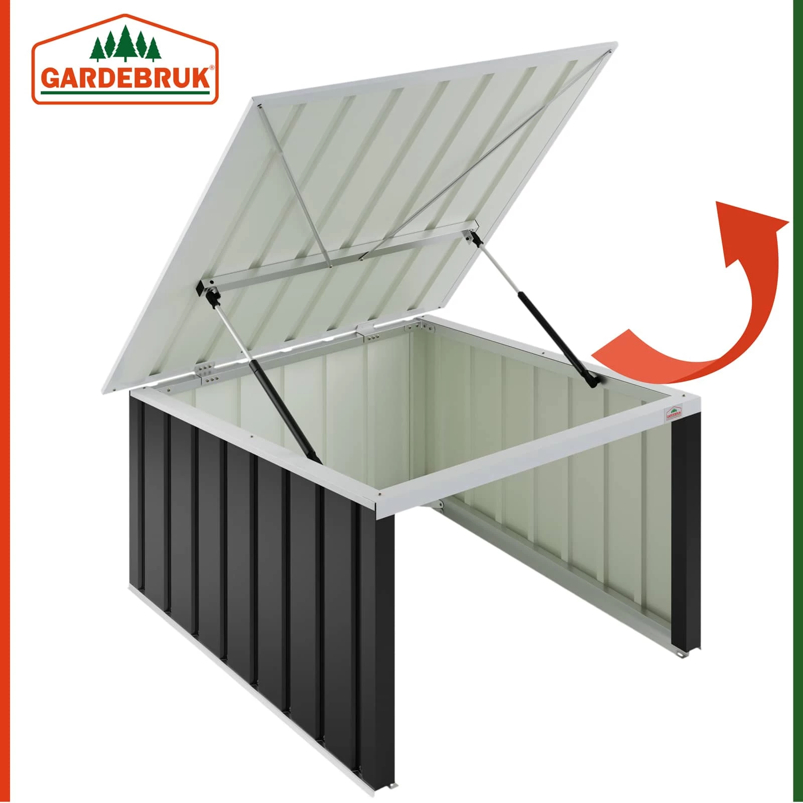 Mähroboter Garage Anthrazit Metall 89x90x54cm 8 Mähroboter Garage Anthrazit Metall 89x90x54cm – Bild 6