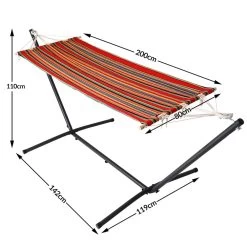 Hängematte Mit Metallgestell 200 X 80cm - Rot -Gartenmöbel Und Dekoration Geschäft 97161240ccd1bab398c5fd445b4fe356 de 106996d 7 1