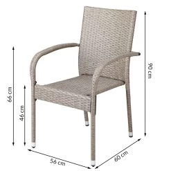 Polyrattan Stapelstuhl Comfort 4er-Set Creme -Gartenmöbel Und Dekoration Geschäft 9737dcb99897c2e1a820948931c911ff de 108674d 3 1 1