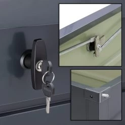 Abschließbare Auflagenbox Anthrazit 360L Metall -Gartenmöbel Und Dekoration Geschäft 9890878558771295729b95ee56adb6f6 de 108138d 9