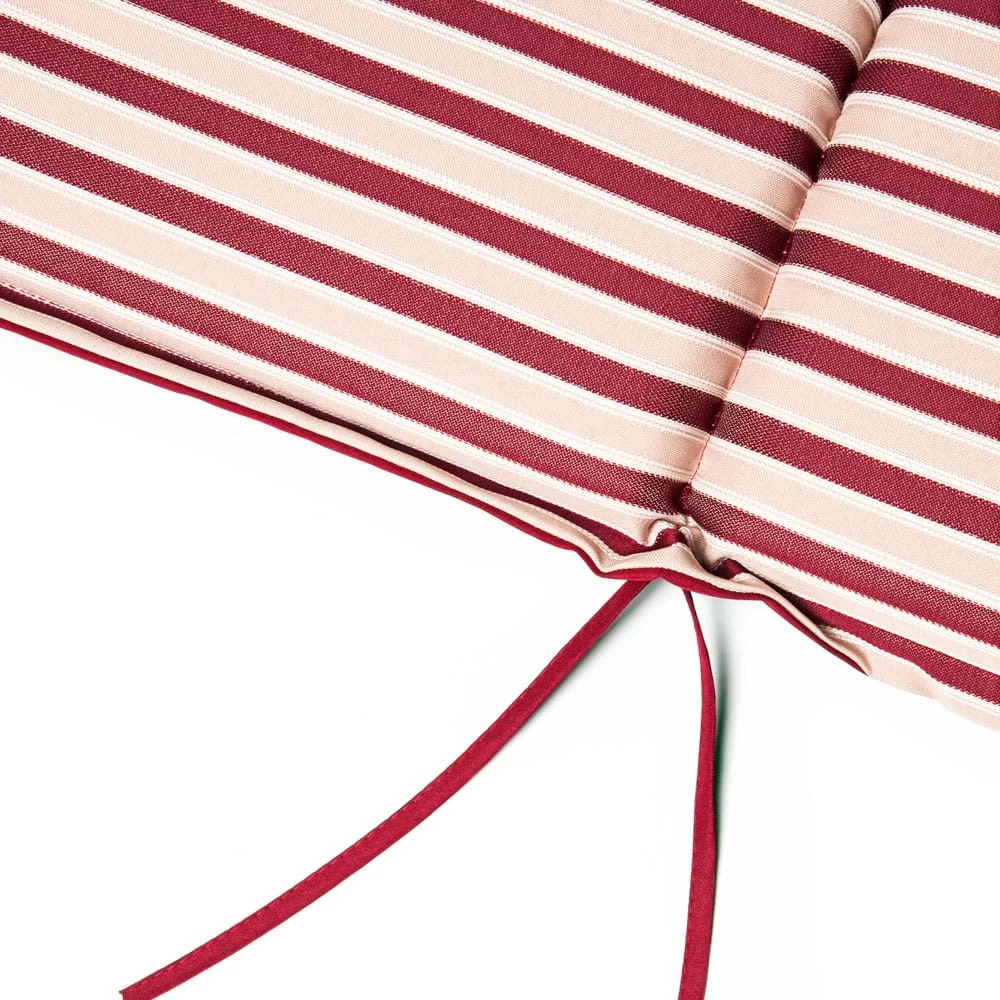 Auflage 6er-Set Vanamo Rot/Weiß Gestreift 120x45x5cm 4 Auflage 6er-Set Vanamo Rot/Weiß Gestreift 120x45x5cm – Bild 2