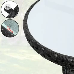 Polyrattan Tisch Schwarz Ø80cm -Gartenmöbel Und Dekoration Geschäft 9bd684c17ccb4ebc1abf1d6c4c2a71d1 de 106761d 1 1