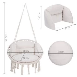 Hängesessel Creme 80x60x140cm 17 Hängesessel Creme 80x60x140cm -Gartenmöbel Und Dekoration Geschäft 9c60c47ff9e4d8265955f43071e02a24 de 109256d 7 1