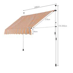 Klemmmarkise Orange/Schwarz/Weiß 200cm 17 Klemmmarkise Orange/Schwarz/Weiß 200cm -Gartenmöbel Und Dekoration Geschäft 9c92f359e96fecadb0c3cd749ca5f5ee de 108277d 6 1