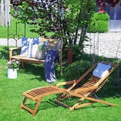 Sonnenliege 2er-Set Akazienholz Inkl. Kopfkissen -Gartenmöbel Und Dekoration Geschäft 9d984168bd40bdbf1a564756a9b92350 de 991453d 2