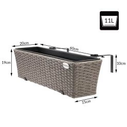 Polyrattan Blumenkasten 2er-Set Creme -Gartenmöbel Und Dekoration Geschäft 9ecef01b61b26628b2e1021bbdbdecc1 de 108064d 10