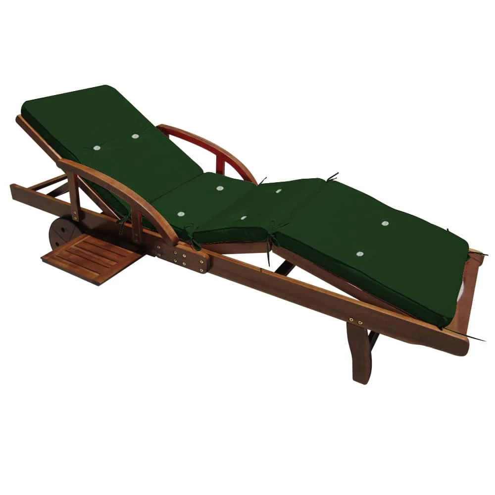 Auflage Sunlounger Grün 195x55x5cm 3 Auflage Sunlounger Grün 195x55x5cm