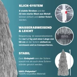 Sonnenschirm Hawaii Hellgrau Ø160cm UV-Schutz 30+ 11 Sonnenschirm Hawaii Hellgrau Ø160cm UV-Schutz 30+ -Gartenmöbel Und Dekoration Geschäft 9fec4ad3fd6f01c27918f1ded551297e 04 109183 on dts web low de 1