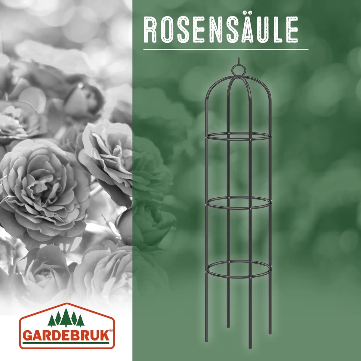 Rosensäule 2er-Set Schwarz 200x40cm 4 Rosensäule 2er-Set Schwarz 200x40cm – Bild 2