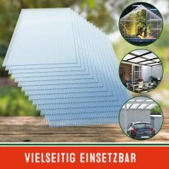 Hohlkammerstegplatten 14er-Set & Gewächshausklammern 50er-Set 14 Hohlkammerstegplatten 14er-Set & Gewächshausklammern 50er-Set -Gartenmöbel Und Dekoration Geschäft a2f509062aeea9d23ac0b1f7d844ad48 de 101737d 9 1