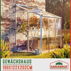 Alu Beistellgewächshaus 190x122x202cm Mit Fundament -Gartenmöbel Und Dekoration Geschäft a333fd5e8296fa145abb4d4c28297235 06 991464 on amb amz low de 1