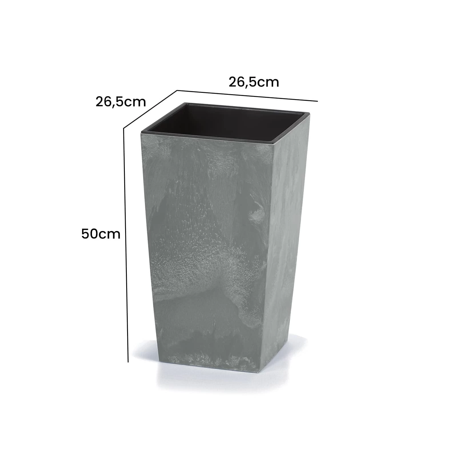 Blumentopf Betonoptik Grau 26L 6 Blumentopf Betonoptik Grau 26L – Bild 5