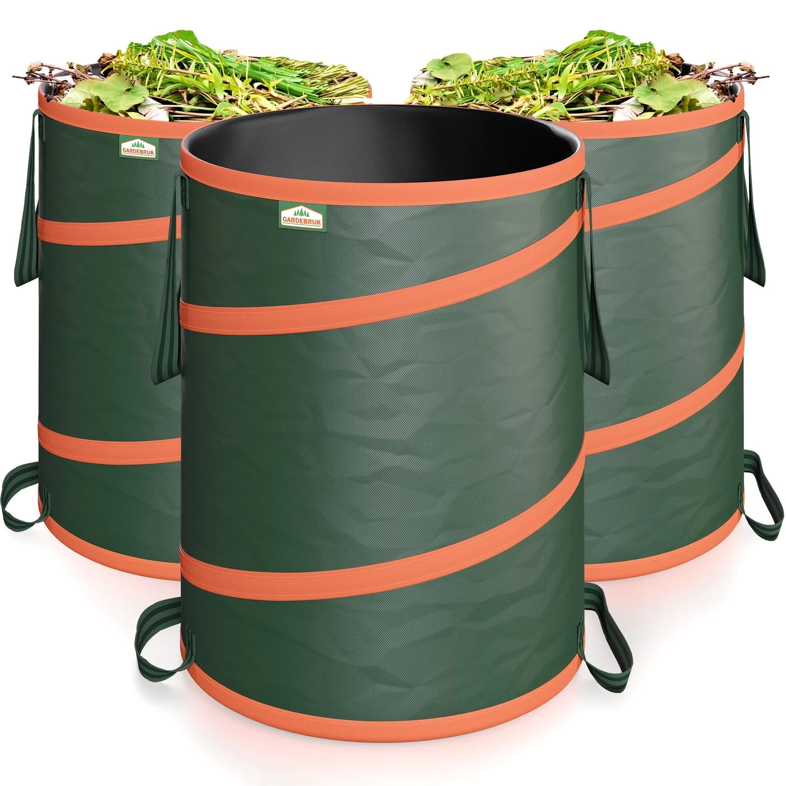 Popup Gartenabfallsack 3er-Set Grün Je 85 Liter 3 Popup Gartenabfallsack 3er-Set Grün Je 85 Liter