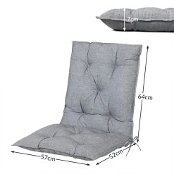 Sitzauflagen 2er-Set Grau Meliert -Gartenmöbel Und Dekoration Geschäft a659be20eb1d634e7f30d56e8d8691aa de 108013d 4 1