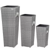 Polyrattan Blumentopf 3er-Set Grau 2 Polyrattan Blumentopf 3er-Set Grau -Gartenmöbel Und Dekoration Geschäft aa4dc75b30a352b69b84daa02fc679ff a de 108644g20 1