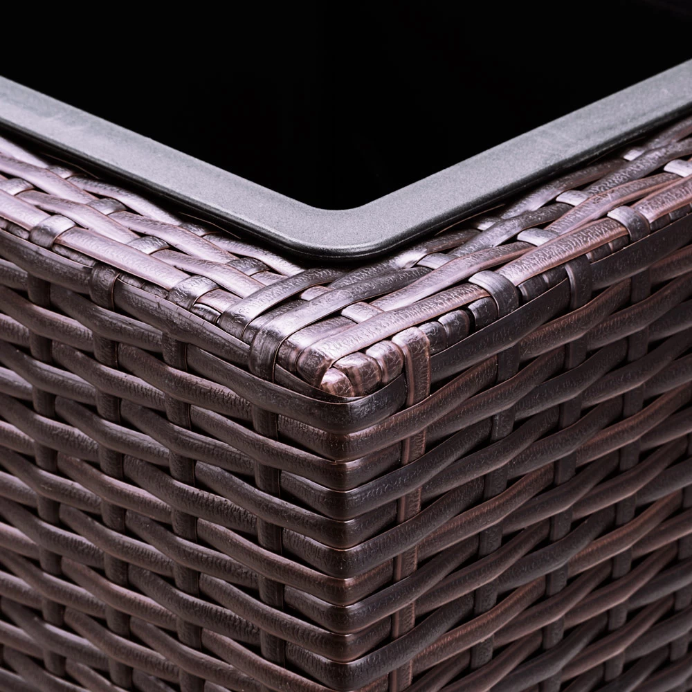 Polyrattan Blumentopf Braun 95x27x60cm 5 Polyrattan Blumentopf Braun 95x27x60cm – Bild 3