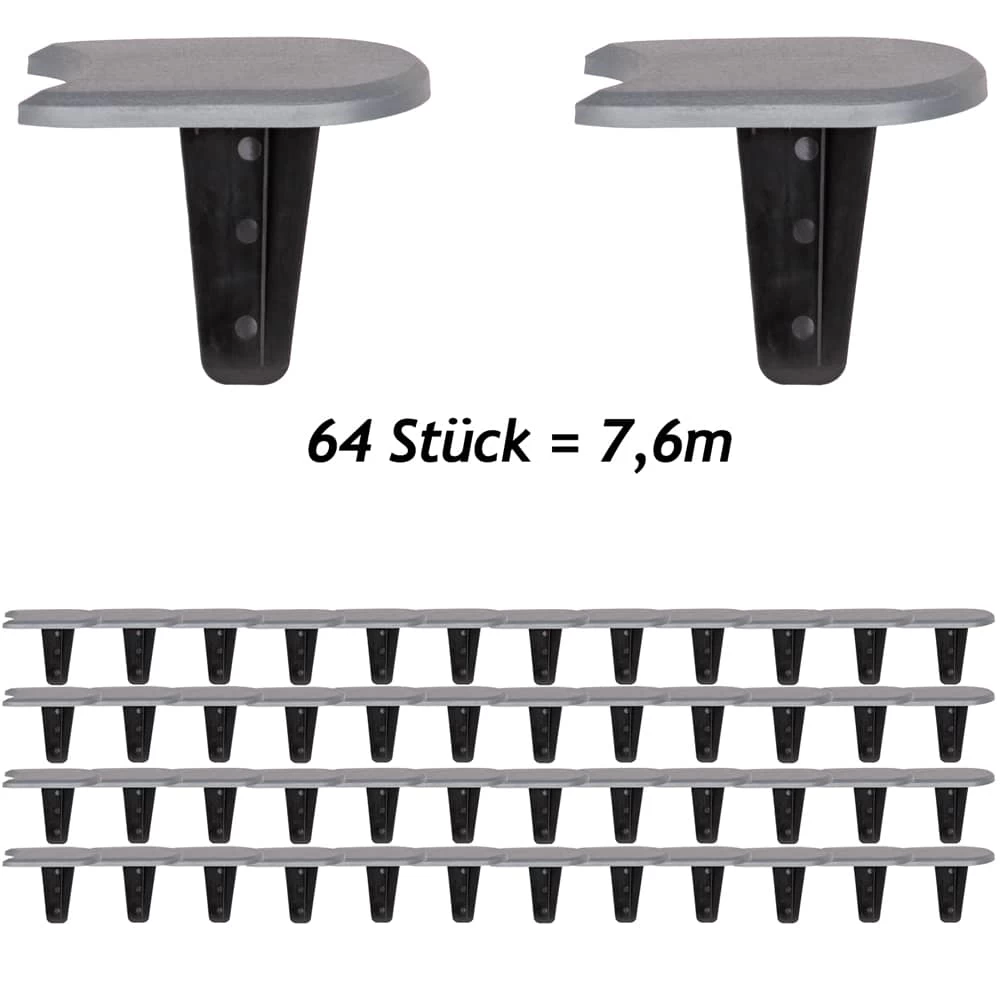 Beeteinfassung 2er-Set Grau 7,6m 4 Beeteinfassung 2er-Set Grau 7,6m – Bild 2