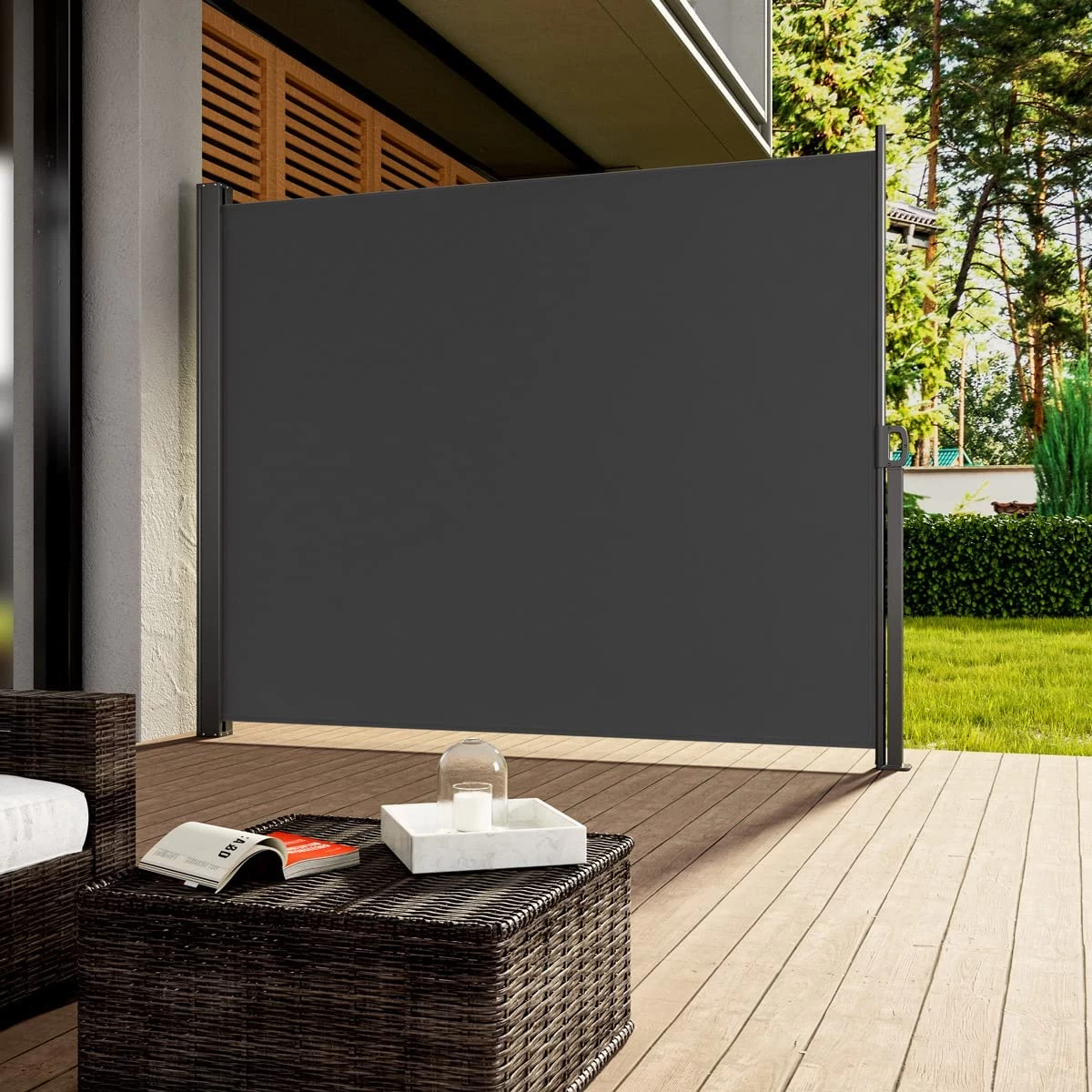 Seitenmarkise Nosara Anthrazit 160x300cm Ausziehbar 14 Seitenmarkise Nosara Anthrazit 160x300cm Ausziehbar – Bild 12