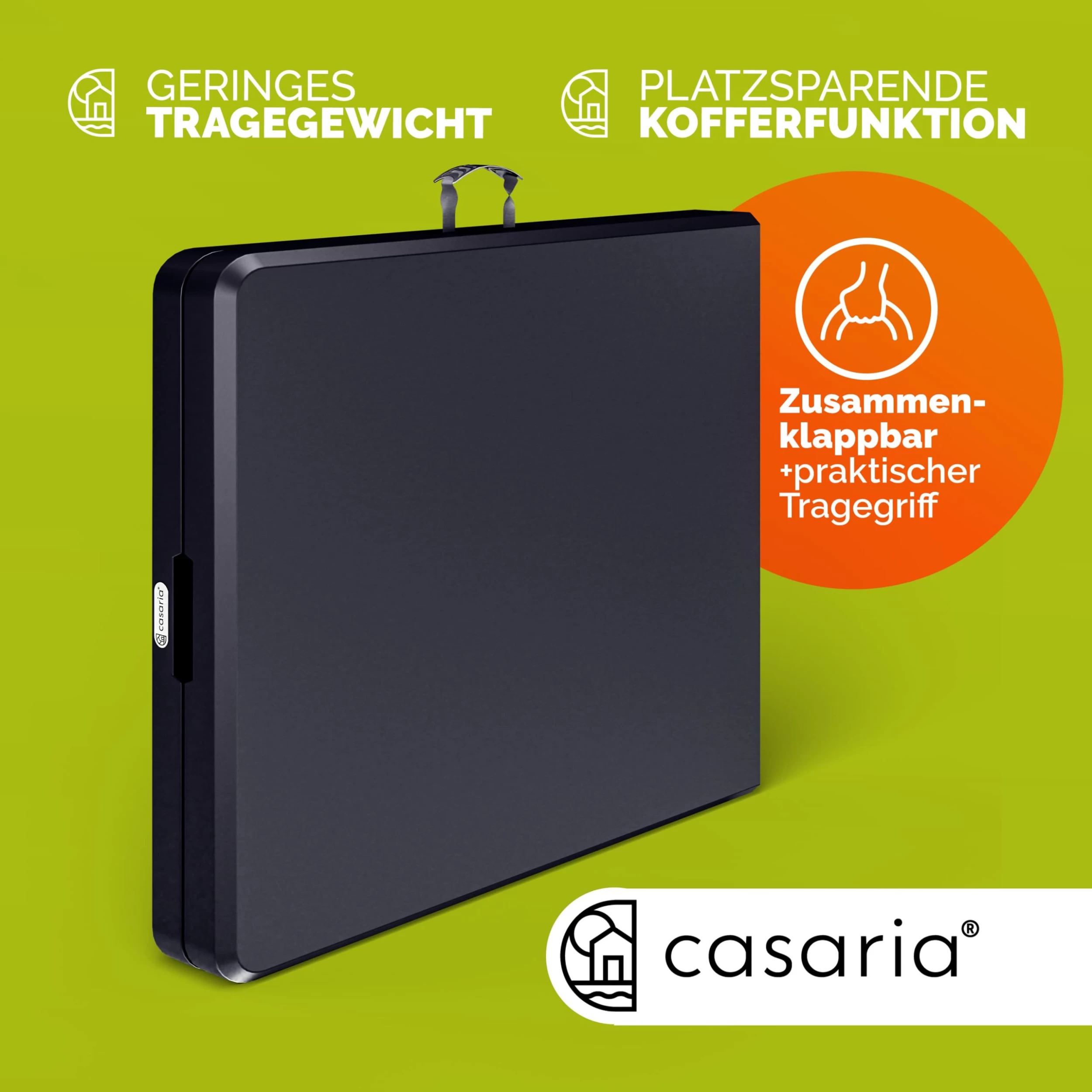 Klapptisch Anthrazit Kunststoff 183x75x73cm 8 Klapptisch Anthrazit Kunststoff 183x75x73cm – Bild 6