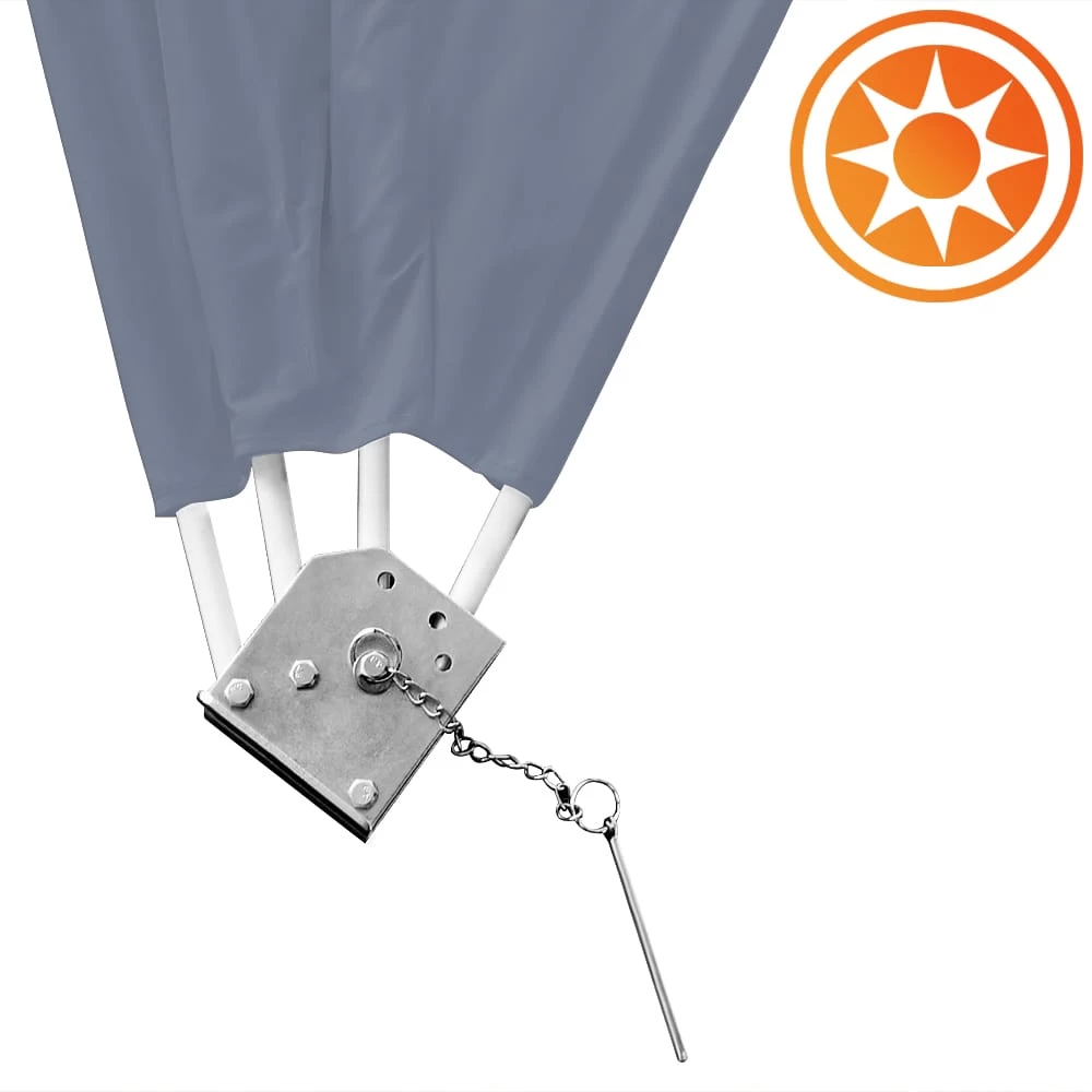 Balkonfächer 2er-Set Anthrazit 140x140cm Klappbar 7 Balkonfächer 2er-Set Anthrazit 140x140cm Klappbar – Bild 5