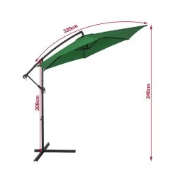 Ampelschirm Grün Alu Ø330cm UV-Schutz 50+ -Gartenmöbel Und Dekoration Geschäft af45e6524dfb47e087766bb3ad6695a4 de 104082d 10 1