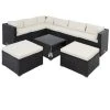 Polyrattan Ecklounge XXL Schwarz/Creme Inkl. Kissen -Gartenmöbel Und Dekoration Geschäft b125770dc29e7ba87303faf49e4b944b a de 995172g 1