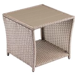 Polyrattan Beistelltisch Vedis Creme 45x45x40cm