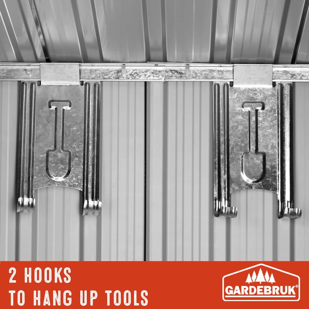 Geräteschuppen Grün Metall 196x122x180cm 7 Geräteschuppen Grün Metall 196x122x180cm – Bild 5