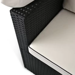 Polyrattan-Bank Schwarz/Creme 210x70x70cm + Sonnendach 18 Polyrattan-Bank Schwarz/Creme 210x70x70cm + Sonnendach -Gartenmöbel Und Dekoration Geschäft b3e7beeffd884481462523545c514bd4 de 991028d 4 1