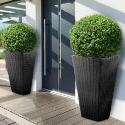 Blumentopf Anthrazit Polyrattan-Optik 70x40x40cm -Gartenmöbel Und Dekoration Geschäft b5b2d857a74308c08ee97203d5be7cce a de 880426g1