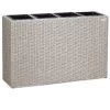 Polyrattan Blumenkasten Creme 95x27x60cm