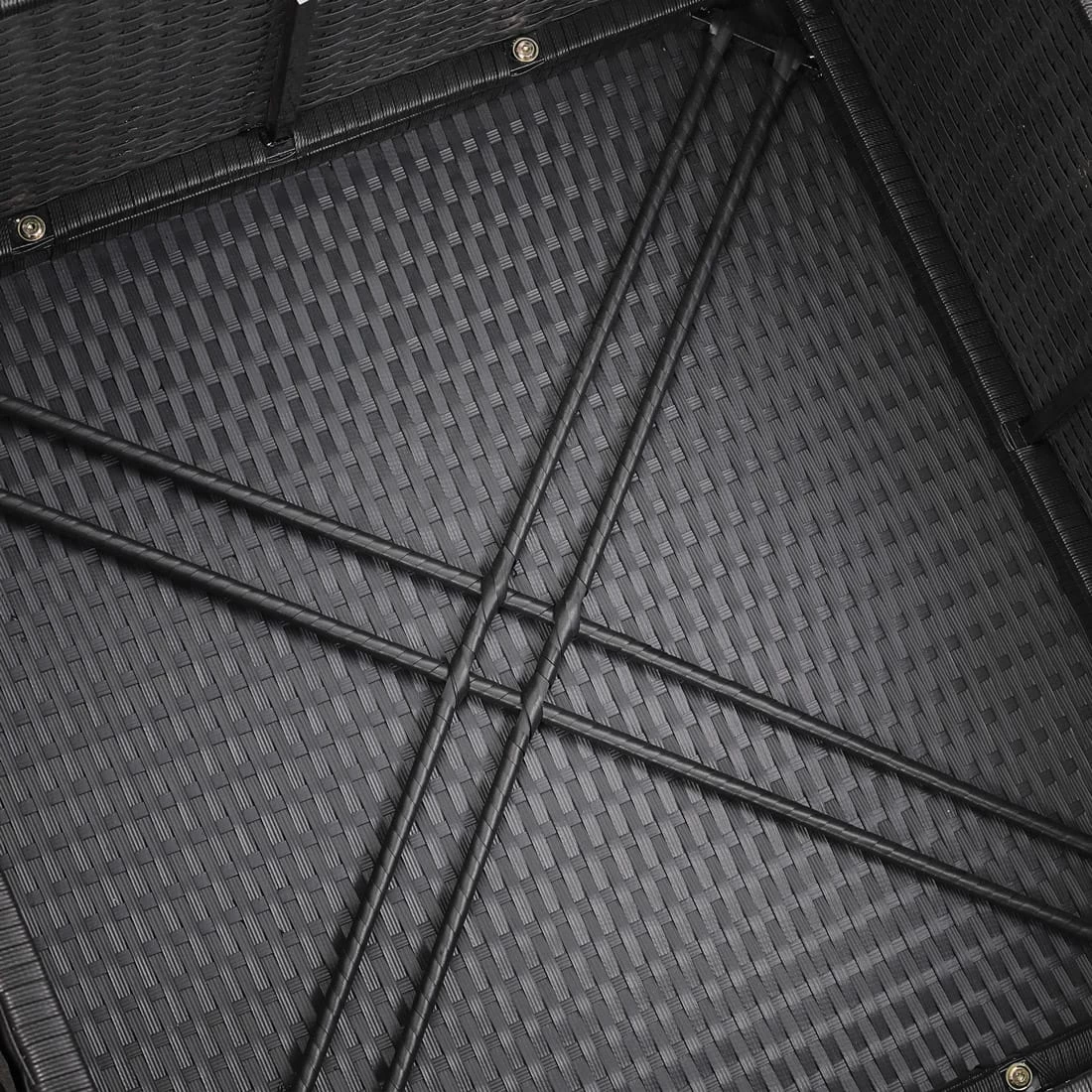 Polyrattan Ecklounge XXL Schwarz/Creme Inkl. Kissen 9 Polyrattan Ecklounge XXL Schwarz/Creme Inkl. Kissen – Bild 7