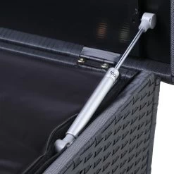 Polyrattan-Auflagenbox Schwarz 150x77x73cm Mit Rollen -Gartenmöbel Und Dekoration Geschäft b80f4ab79e75bff78a92e41f5c8e215a de 108343d 5