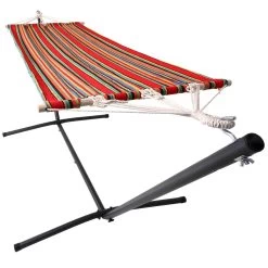 Hängematte Mit Metallgestell 200 X 80cm - Rot -Gartenmöbel Und Dekoration Geschäft b84f37beb33631418e4a730881d508c4 de 106996d 2 1