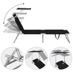 Sonnenliege Hawaii Anthrazit Alu 195x60x30cm -Gartenmöbel Und Dekoration Geschäft b8918b3dc0dda73d54e072c3285671ff de 101420d 3