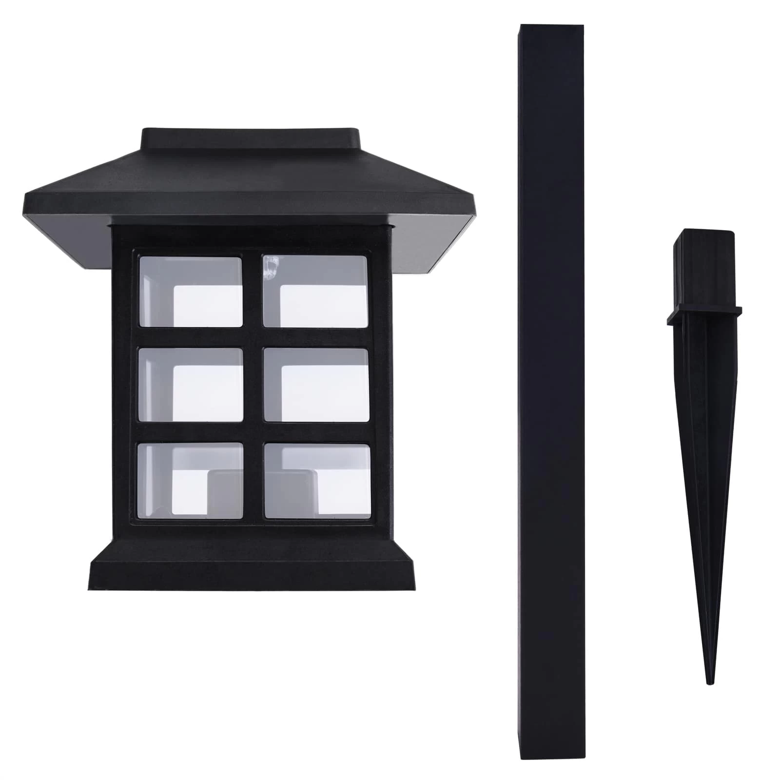 LED Solarleuchten 6er-Set Schwarz 7 LED Solarleuchten 6er-Set Schwarz – Bild 5