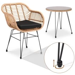 Polyrattan Garten-Sitzgruppe Bali 3-tlg. Natur/Schwarz -Gartenmöbel Und Dekoration Geschäft bb6aec7f7c663f9a9ea8fe3cc1d2b934 de 108348d 17 1 1