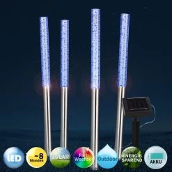 LED Solar Steckleuchte 4er-Set Mit Farbwechsler -Gartenmöbel Und Dekoration Geschäft bb7c395eebc120f9600c229fca0c82a5 de 104178d 5