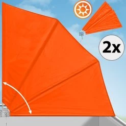 Balkonfächer 2er-Set Orange 140x140cm Klappbar -Gartenmöbel Und Dekoration Geschäft bc8755fb2309a140883ae583e41ec06d a de 992103g