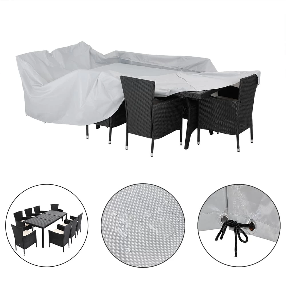 Abdeckung Sitzgarnitur Silber 308x138x89cm 8 Abdeckung Sitzgarnitur Silber 308x138x89cm – Bild 6