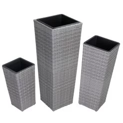 Polyrattan Blumentopf 3er-Set Grau 12 Polyrattan Blumentopf 3er-Set Grau -Gartenmöbel Und Dekoration Geschäft bf1f4630c2498d9ee123b8434d64a2b0 de 108644d 5