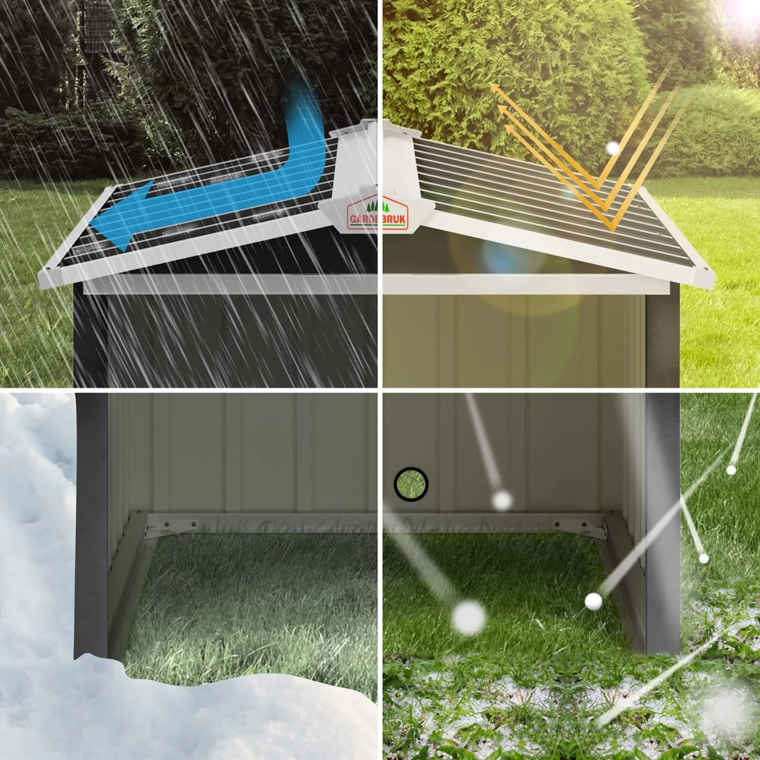 Mähroboter Garage Anthrazit Metall 86x100x63cm 8 Mähroboter Garage Anthrazit Metall 86x100x63cm – Bild 6