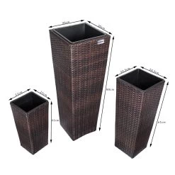 Polyrattan Blumentopf 3-tlg. Braun 17 Polyrattan Blumentopf 3-tlg. Braun -Gartenmöbel Und Dekoration Geschäft c1c43705536bac4efeed27f180a5c7ff de 106645d 7