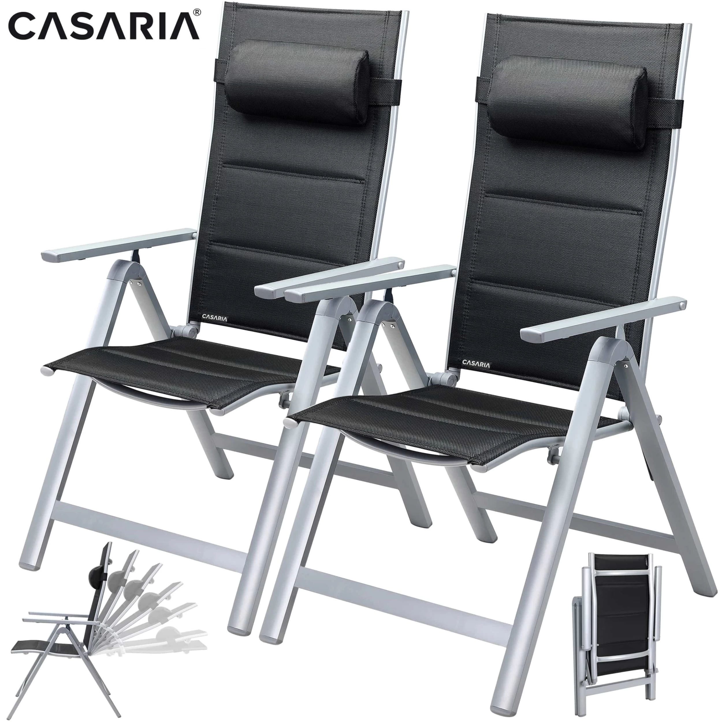 Gartenstuhl Bern Premium 2er-Set Silber Gepolstert 3 Gartenstuhl Bern Premium 2er-Set Silber Gepolstert