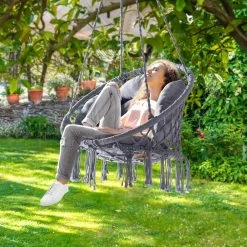 Hängesessel Anthrazit 80x60x140cm -Gartenmöbel Und Dekoration Geschäft c4dd96f54cc8f548f58890d716c4d047 de 109255d 18 1 1