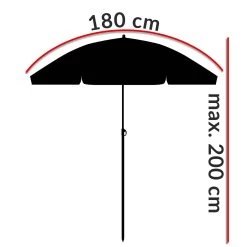 Sonnenschirm Cyprus Rot 180cm Neigefunktion -Gartenmöbel Und Dekoration Geschäft c5c28ab8f745904015c646325334e620 180cm 2
