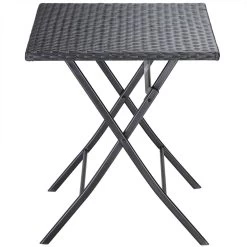 Polyrattan Klapptisch Rom Schwarz 73x63x63cm -Gartenmöbel Und Dekoration Geschäft c60486baa3c83836761713214d55d7ae de 108667d 1 1