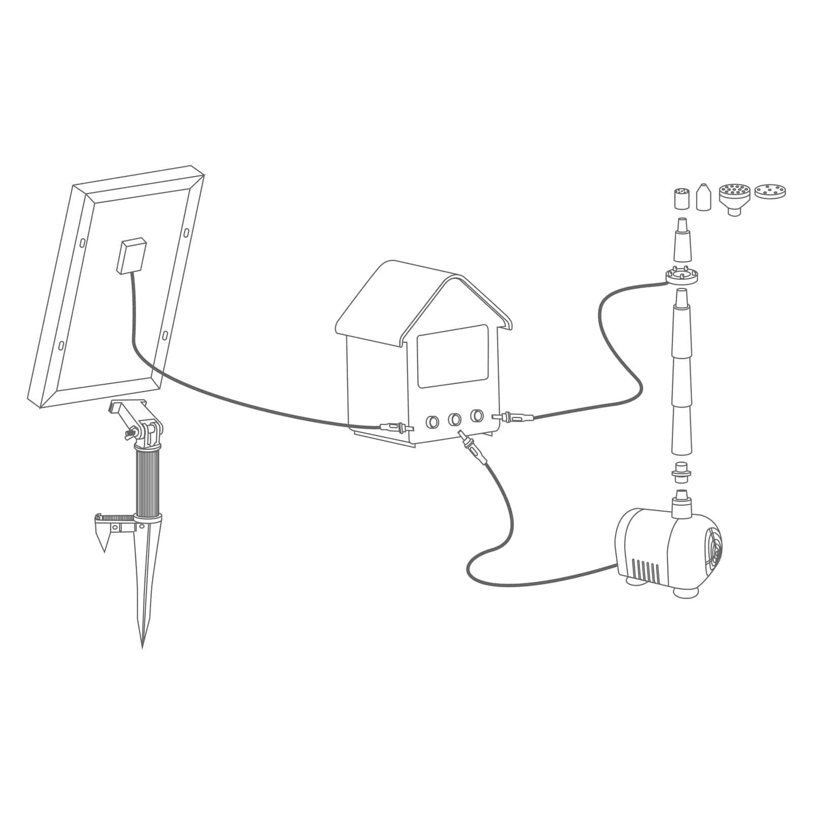 LED Solarpumpe Mit Akku Und Hochleistungs-Solar-Panel 6 LED Solarpumpe Mit Akku Und Hochleistungs-Solar-Panel – Bild 4